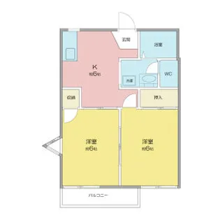 イーストヒルズ【2階】の間取り