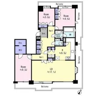 パークシティ本牧D棟【5階】の間取り