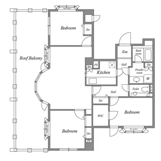 磯子台スカイマンション【6階】の間取り
