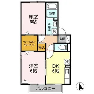 ロワジール A【2階】の間取り