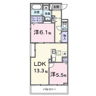 ブランノワレ【1階】の間取り
