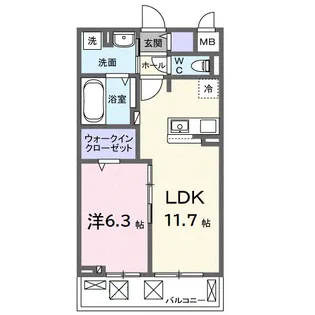 ブランノワレ【2階】の間取り