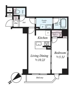 LEXE 文京白山【205号室号室】の間取り