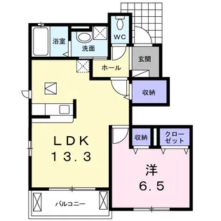 サニーサイドヴィレッジⅢ【1階】の間取り