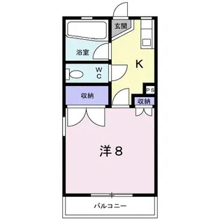 マンション加賀美【1階】の間取り