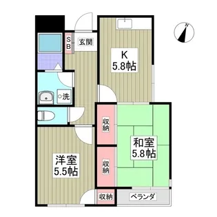 タチマンション門井町【1階】の間取り
