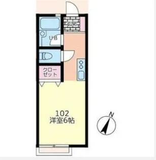 エクセレント六角橋【1階】の間取り