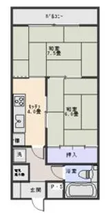 館山シーサイドハイツ【508号室】の間取り