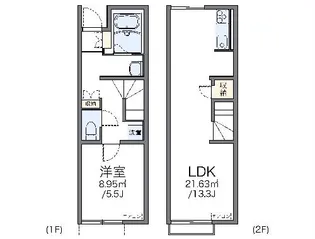レオネクストアーバンスクエア【1階】の間取り