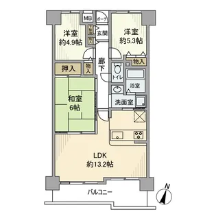 ルモン泉大津【406号室】の間取り