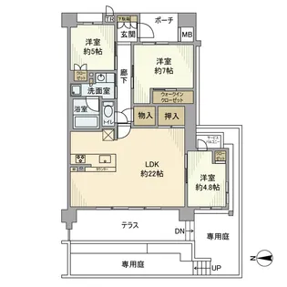 Brillia City 千里丘【4階】の間取り