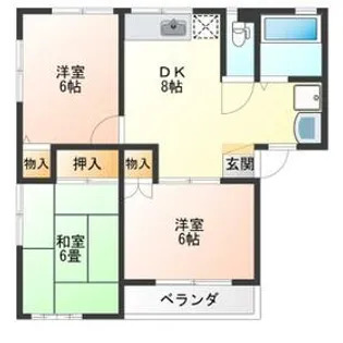 ホリディハイツ【1階】の間取り