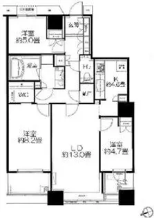 芝浦アイランドグローヴタワー【32階】の間取り
