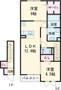 サニーメゾン大野台【2階】の間取り