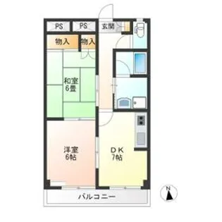 アメニティフラット【302号室】の間取り