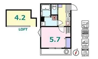 シュガール御所山ONE【203号室】の間取り