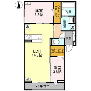 ディーポルックス B棟【2階】の間取り