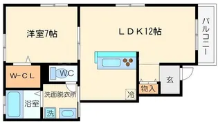 パサージュ須賀の森【102号室】の間取り