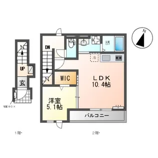 千葉県千葉市若葉区桜木北3丁目【アパート】の間取り