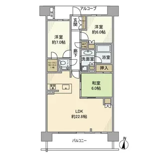 セントラルガーデンレジテンス岡崎【9階】の間取り
