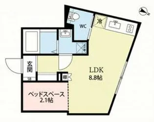 オークレスト下目黒【2階】の間取り