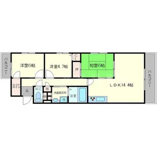 ウエストコート新大阪【5階】の間取り