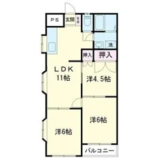 コーポ大堀【2階】の間取り