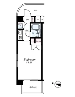 パーク・ノヴア伊勢佐木長者町【512号室号室】の間取り