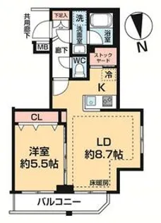 ARCOBALENO UMEYASHIKI【2階】の間取り