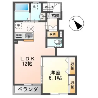 仮)元吉田町新築アパート【1階】の間取り