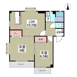 セゾンハイツB【1階】の間取り