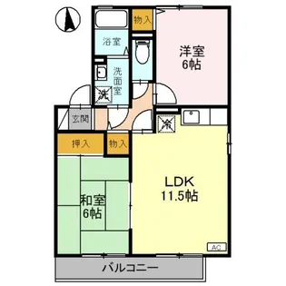 セジュール喜多 A【2階】の間取り