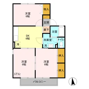 メゾン・ノアール B【1階】の間取り