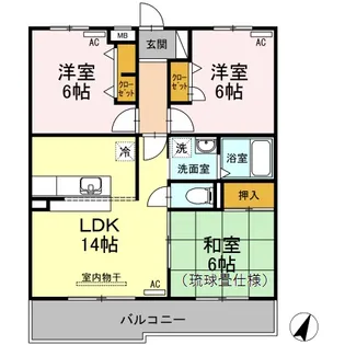 メゾン葵【1階】の間取り
