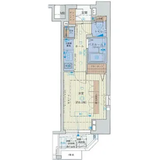 エステムプラザ横濱みなとみらいWEST【10階】の間取り