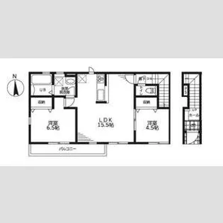 リーブルファイン江吉良 2号棟【2階】の間取り