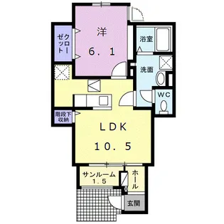 クレール鎌倉Ⅱ【1階】の間取り