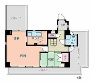 ラ・コルテ【401号室】の間取り