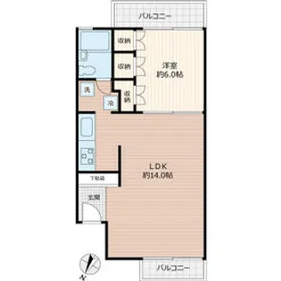 ノアハウス【205号室】の間取り