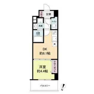 ライブガーデン江坂Ⅸ【7階】の間取り