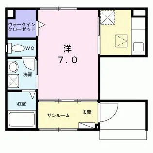等持院東町アパート【101号室】の間取り