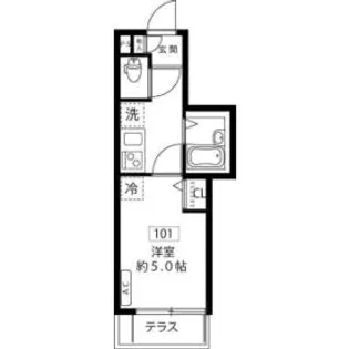 ウィステリア島津山【1階】の間取り