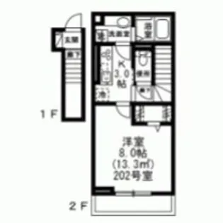 メゾン ド アッシュ【2階】の間取り