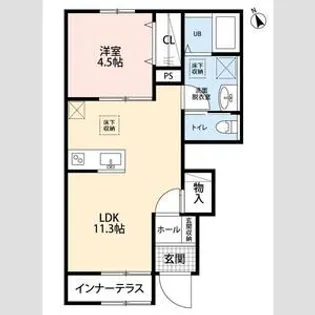 リーブルファイン久喜久喜東Ⅱ【1階】の間取り