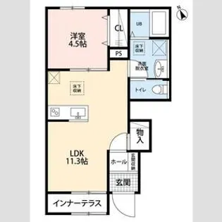 リーブルファイン久喜久喜東Ⅱ【1階】の間取り