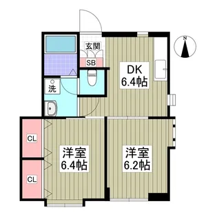 モダンピープルA棟【1階】の間取り