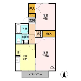 コンフォール B【1階】の間取り