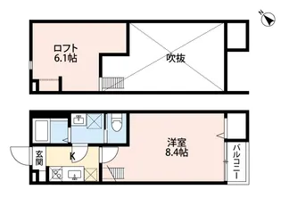 Carpe diem(カルペディエム)【2階】の間取り
