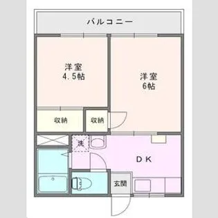 ランドマーク君津中央【202号室】の間取り