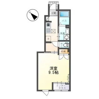 仮)ひたちなか市市毛新築アパート【1階】の間取り